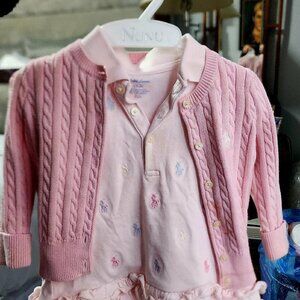 Dress, bloomer and cardigan Ralph Lauren Bundle 9M